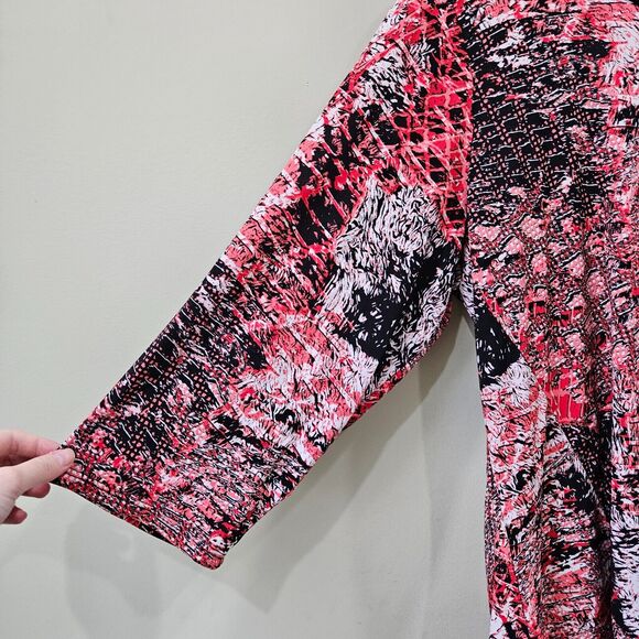 Avenue Womens Printed Artsy Blouse Plus Size Black Multicolor Lace Boho Festival - Picture 4 of 9